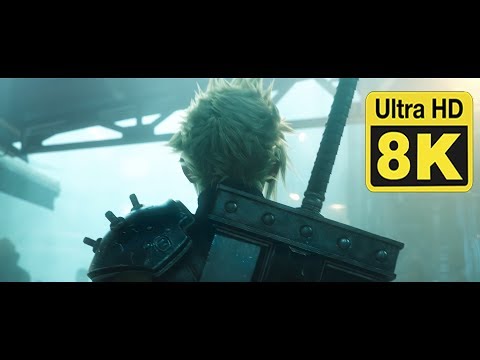 Final Fantasy VII - E3 2015 Trailer 8k  Upscaled  with Machine Learning AI