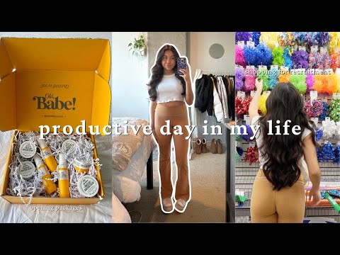 a productive day in my life | packages, running errands, sorority life