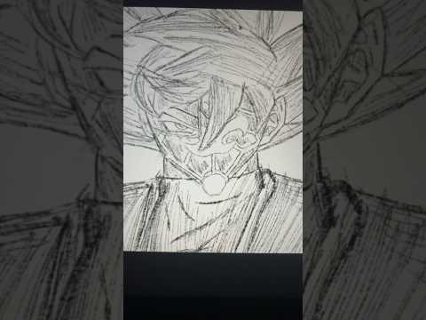 Drawing MUI Goku Black! #drawing #dragonball #dragonballz #dragonballsuper #sdbh #shorts