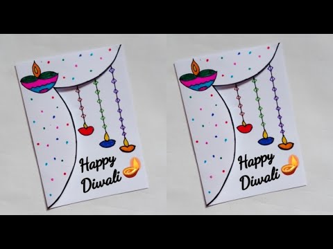 diwali special greeting card 2022/how to make diwali card/whitepaper card idea athome/easycardmaking