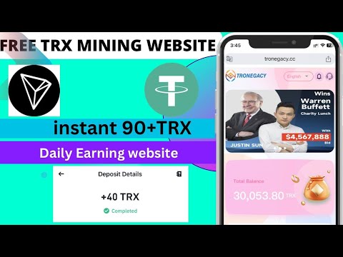 TRONEGACY Free trx mining website 2424 | daily earning site | new trx mining site launching today