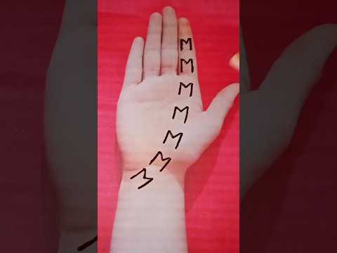 M letter mehndi trick #mehndi #easymehndi #simplemehndi #youtubeshorts #shorts #viral