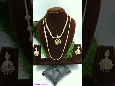 Chain and earing set collections||new designs||dharas house||#shorts