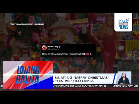 Mariah Carey, binati ng "Merry Christmas" ang kaniyang "festive" Filo Lambs | Unang Hirit