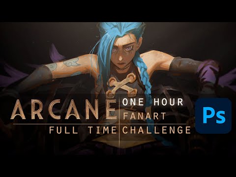 JinX Arcane Fanart - one hour challenge - Full time