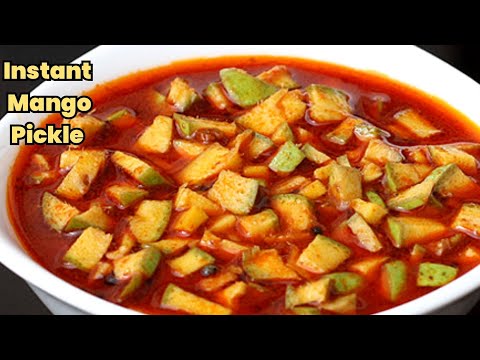 HOW TO PREPARE INSTANT MANGO PICKLE | మామిడికాయ పచ్చడి  |  MAMIDIKAYA PACHADI In Telugu #rotipachadi