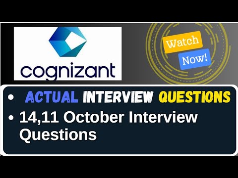 Cognizant Interview Questions October 2024 | Actual Questions Asked on 14th October