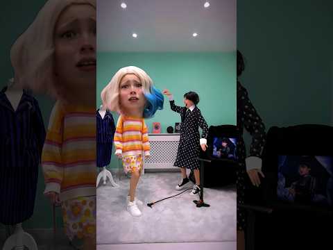 Alice and Wednesday Addams - Funny video with friend  #shorts #scenery #wednesday