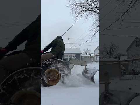 Whipping #donuts in my diesel tractor during a snow storm