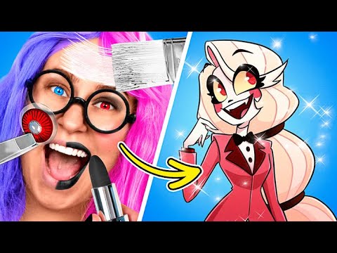 I am stuck in Hazbin Hotel?! How to become Charlie Morningstar makeover hacks and gadgets