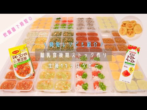 【離乳食後期】冷凍ストック作り！炊飯器で時短！簡単メニュー/カミカミ期〈生後11ヶ月・3回食〉