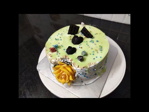 Easy pistachio cake design🎂🎂