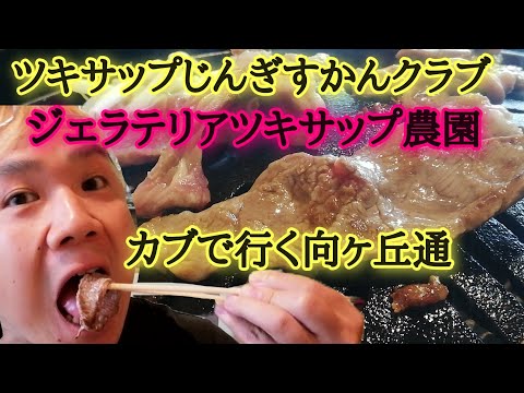 カブで行くツキサップじんぎすかんクラブ。ジェラテリアツキサップ農園。向ヶ丘通探索の回