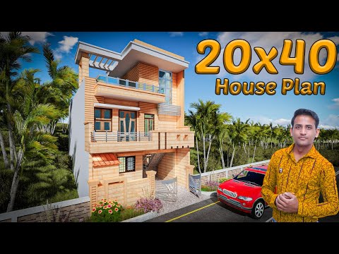 20*40 house plan with interior & Elevation | 800 sq ft | house plan Whatapp No.+917014381214