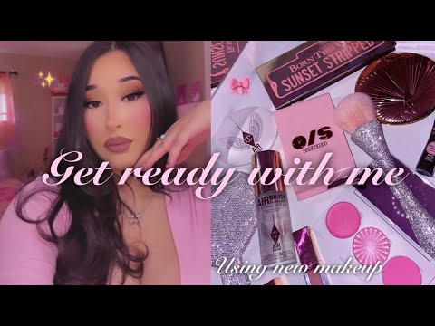 Get ready with me while using new makeup products ♡ (too faced, onesize, beauty creations, & CT)