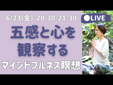 【LIVE瞑想】今に心を広げ 気づき続ける オープンモニタリング瞑想/マインドフルネス瞑想