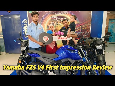 Yamaha FZS V4 First Impression Review /2024 New Model Fzsv4 ||