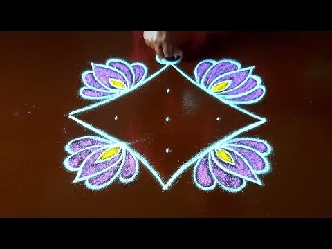 easy muggulu for beginners|| padi kolam designs|| simple rangoli designs 5 to1 dots #diwalirangoli