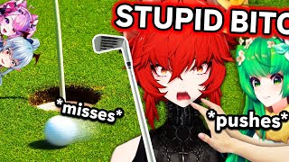 VShojo tried playing golf together...