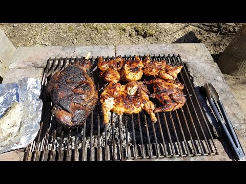 Grilled Lamb over a fire - Easter Sunday Lunch #lamb #food