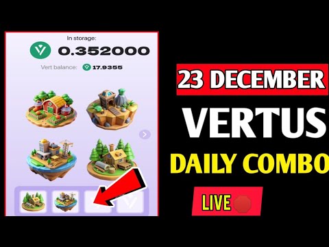 Vertus Combo Cards Today 23 December⭐️Vertus Daily Combo⭐️Vertus Combo Cards⭐️Vertus Combo