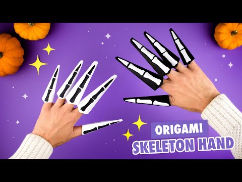 Origami Paper Skeleton Hand | Paper Claws