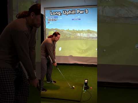 Uphill Par 3! Testing Custom Sim Course! #shorts