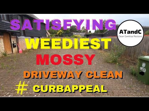 satisfying weediest very mossy driveway clean & resanding