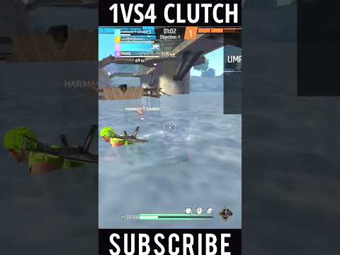 1 vs4 clutch in water present highlights 💧 | impossible | very hard |#viral #youtubeshorts #shorts