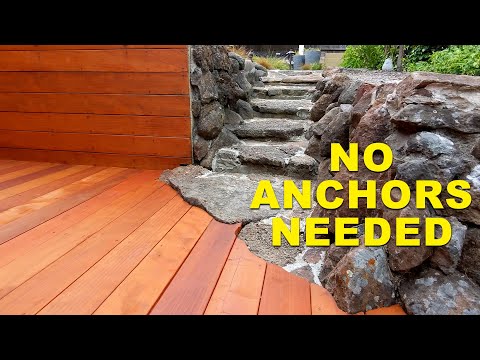 Building a floating deck over an uneven concrete slab