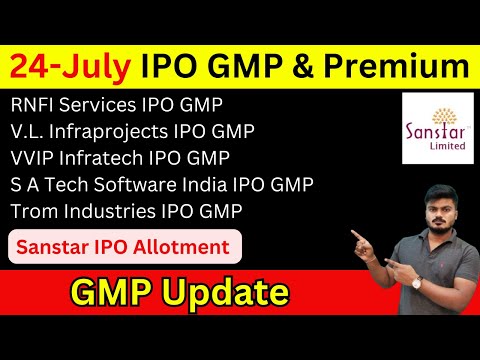 Sanstar ipo | sanstar ipo allotment | sanstar ipo gmp | V.L. Infraprojects IPO GMP | RNFI IPO