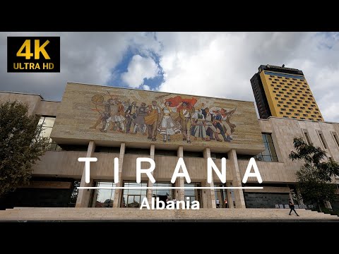 TIRANA Albania I  Slow Walking Downtown Tirana