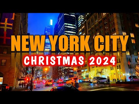 🥶 LIVE NYC: Snowy New York City Holiday Season Walk | NYC Christmas 2024 ✨️