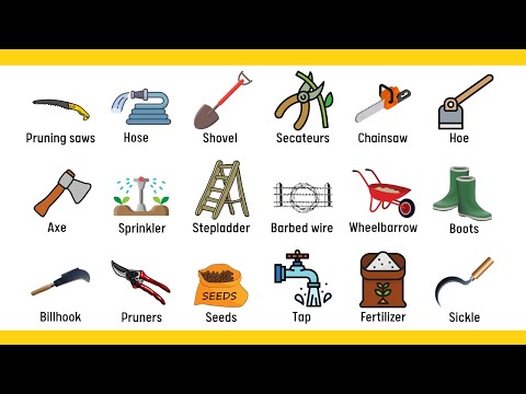 List of Garden Tools in English for Beginners |  Vocabulary of Garden | List of Gardening Tools