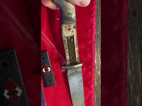 WWII German Dagger Hitler Youth knife deconstructed- showing assembly and construction