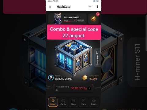 Hashcats combo today 22 august | hashcats staking cipher | hashcats code | hashcats daily combo