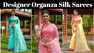 Designer Bollywood Style Party Wear Organza Sarees | #bollywoodsaree #sareeswag