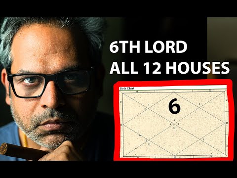 6th lord through all the 12 houses in Vedic Astrology