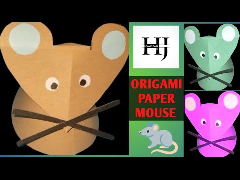 origami paper mouse/ How to make paper rat/ diy easy paper toy for kids #viral #kids #paper #art