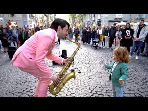 the child ENJOYS this SONG | Ameno - Era - Saxophone Cover Daniele Vitale