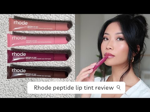 Rhode peptide lip tint review (swatches with & without lip liner)