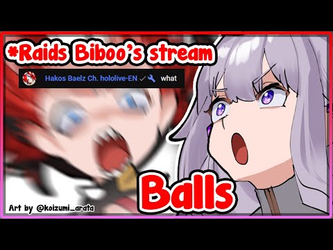 [ENG SUB/Hololive] Bae raiding Biboo's stream, Biboo: "BALLS"