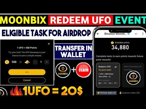 Binance Moonbix Redeem UFO | Moonbix Airdrop New Update Today | Moonbix UFO Update | Moonbix Update