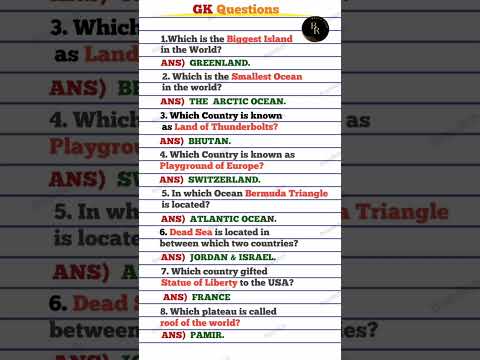 GK questions and answers in English.