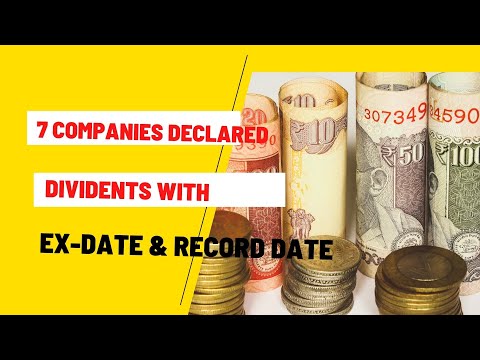 NEW DIVIDENTS PAYING COMPANIES IN JUNE/డివిడెంట్ అన్నౌన్సుడ్ చేసిన కంపెనీస్ /DIVIDENT ANNOUNCED