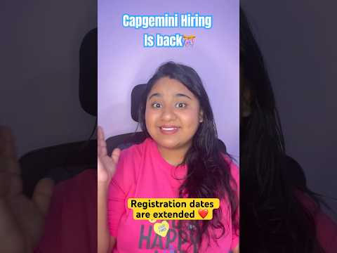 Capgemini Off campus Hiring for 2024| Freshers hiring #ytshorts #freshers #capgeminioffcampus