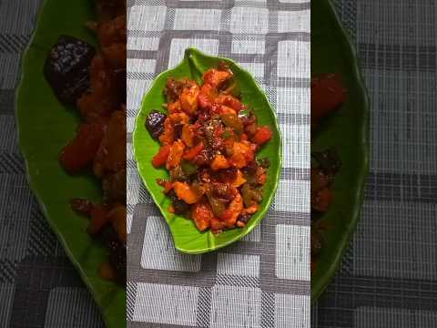 chicken fry with beet root 😋..tasty and healthy