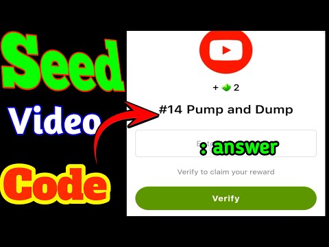 Seed today new video code answer|#14 pump and dump|seed video code answer today #14 pump and dump