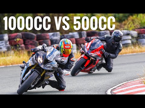 BMW S1000RR vs 500cc Rider / VOGE 525 RR