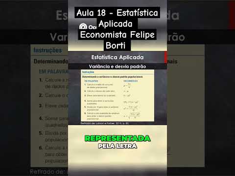 Como Calcular Variância e Desvio Padrão de Forma Simples #estatística #economia